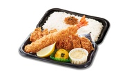 とんかつと大海老フライ弁当