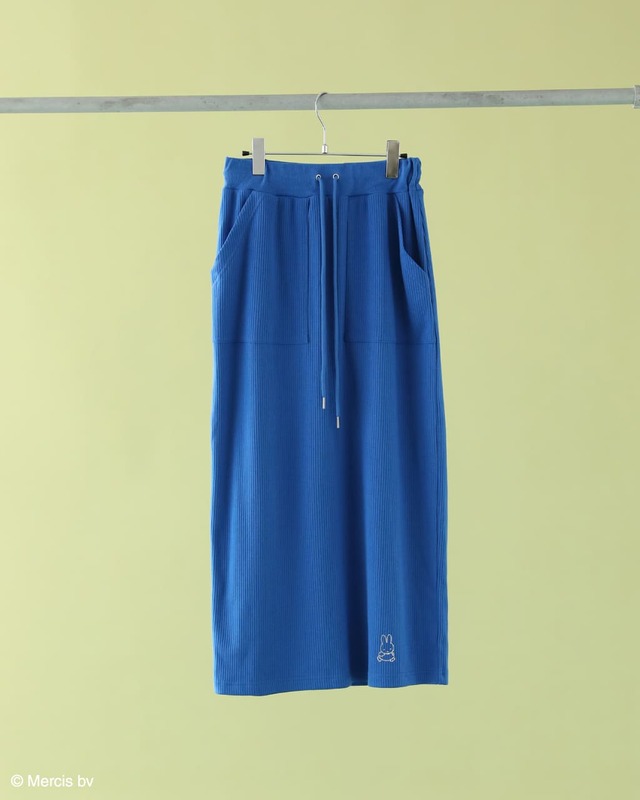 【Green Parks×ミッフィー】「Miffy/カットリブＩラインスカート」カラー：Blue　￥5,490