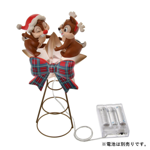 チップ&デール ツリートッパー ライトアップ DISNEY CHRISTMAS 5,500円