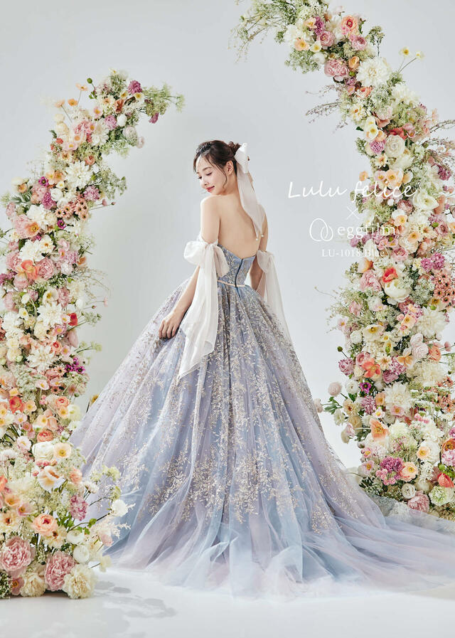 クラウディア「Lulu felice（ルル・フェリーチェ）」新作ウェディングドレス　LU-1018_Blue