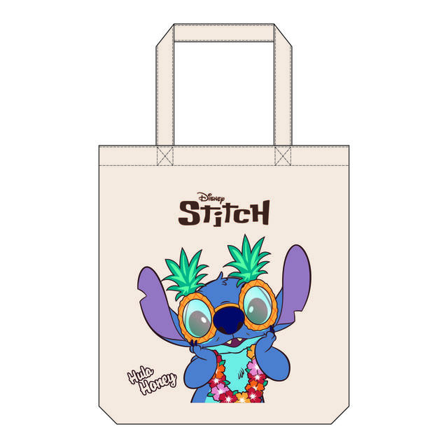 スティッチ ハピネスハワイ・フェスティバル トートバッグ(約幅35×高さ39×マチ5cm)2,750円[阪急うめだ本店限定]