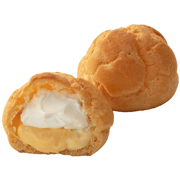 「糖質50％カットのダブルシュークリーム」129円（税込）