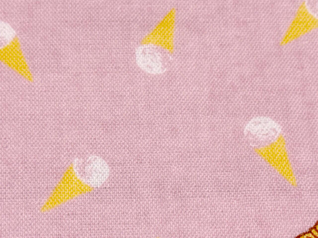 ピンク×コーンアイスの総柄がかわいい