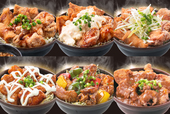 鶏＆豚合盛り！背脂唐揚げ丼の味変バリエーション