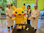 【ピカチュウ アフタヌーンティー】シェフと開発担当者 ※ピカチュウは実際のアフタヌーンティーには登場しません