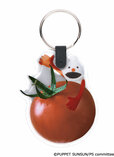 【パペットスンスン リフレクターキーリング】ノンノン(トマト)