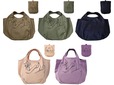 【ROOTOTE】NA.ルーショッパー.マルシェ-B　2,420円（2672 01 Noisettes、02 Olive、03 Myrtille、04 Peche、05 Groseille）サイズ：W36×H65×D20cm（収納時：W18×H20cm）