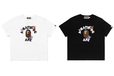 BAPE® X DISNEY STITCH AND FRIENDS COLLEGE MINI TEE COLOR: WHITE, BLACK ￥13,200- (税込)【BAPE® × STITCH】