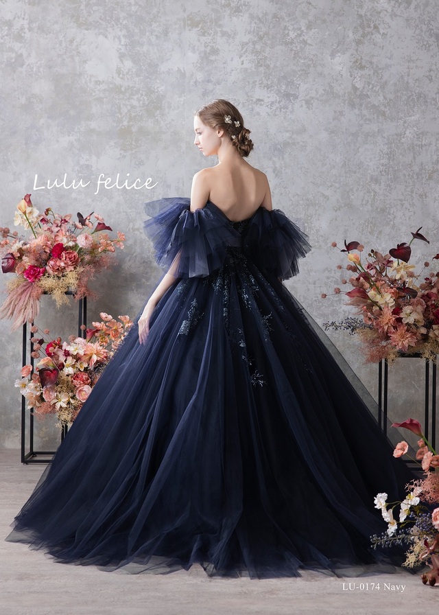 【クラウディア】「Lulu felice（ルル・フェリーチェ）」新作ウェディングドレス｜LU-0174_Navy