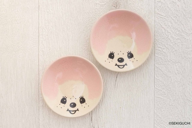 【MASHICO 豆皿 モンチッチ】ピンク（直径約90mm×高さ約20mm）1,760円