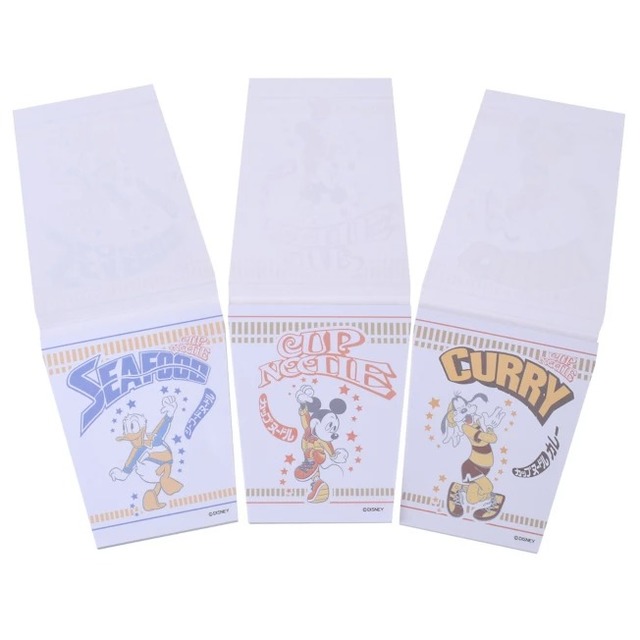 【カップヌードル】ミッキー、ドナルド、グーフィー メモ帳 Cup Noodle 1,100円