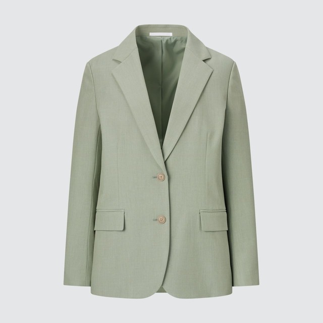 【ユニクロ・商品画像】「リラックステーラードジャケット」（カラー：GREEN）