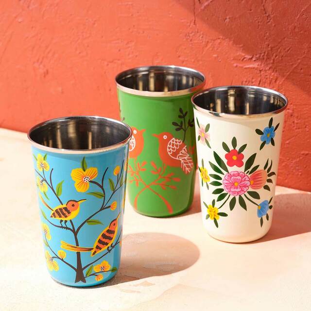 7/7（金）数量限定発売「カシミールペイント チャイカップ」価格：各税込￥1,200【カルディコーヒーファーム】