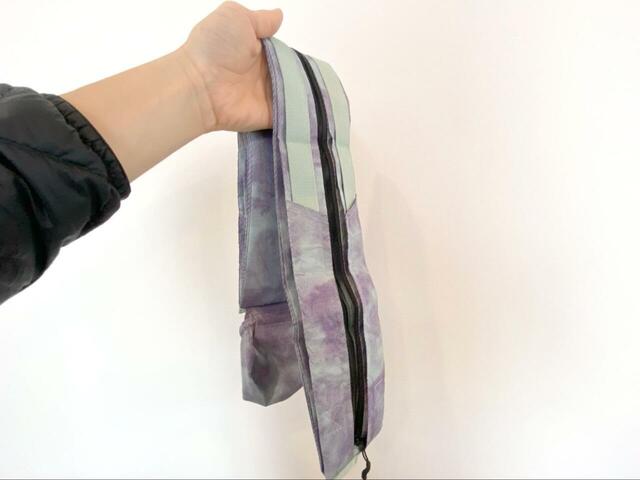 【bPr BEAMS　SHUPATTO / パッカブル バッグ】折りたたむのも簡単！不器用な筆者でも簡単にもとの形に整えられました◎