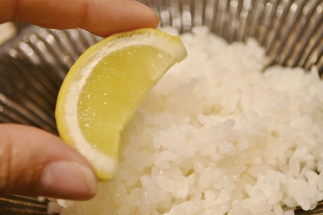 レモンをライスに絞っても◎