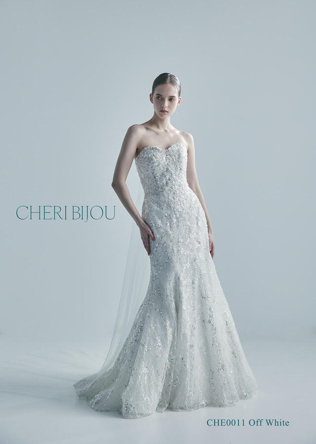 【クラウディア】CHERI BIJOU(シェリービジュー)新作ウェディングドレス｜CHE0011_OffWhite