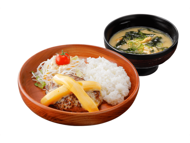 【びっくりドンキーのモーニング】　7位：ミニマムチーズバーグディッシュセット セット¥850/単品¥740　※写真はイメージ