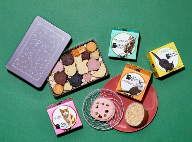 「左から） バレンタインクッキー缶・大〈角缶〉、チョコバタークッキー」＜2,951円 、各種631円＞【阪神梅田本店の“つつむ”バレンタイン】