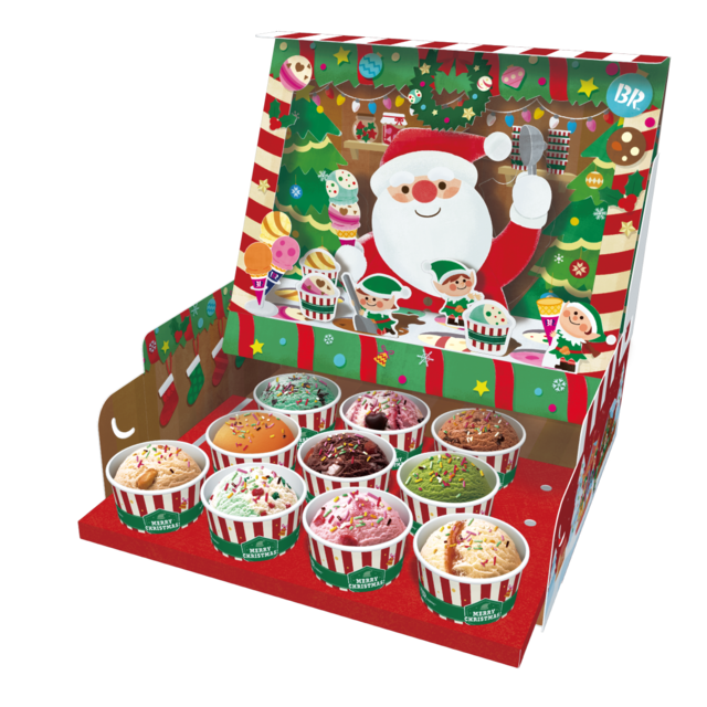 「クリスマス パーティーセット」＜価格：スモール10コ　3,700円(税込)/レギュラー10コ　4,700円(税込)＞【すみっコぐらしやポケモン、ハローキティで特別なクリスマスがはじまる「サーティワン クリスマスケーキ」予約開始】