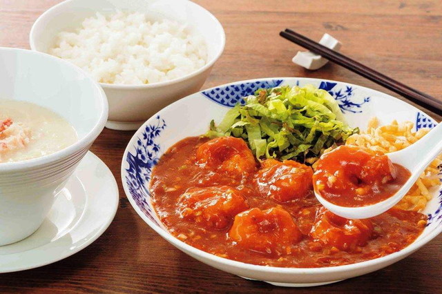 天然海老の熟成黒豆板醤チリソース