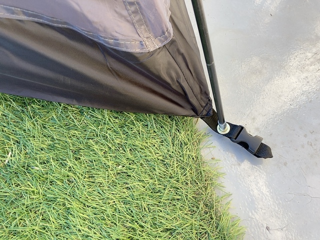 【ワークマン BASICドームテント】女性一人でも10分くらいで設営することができました