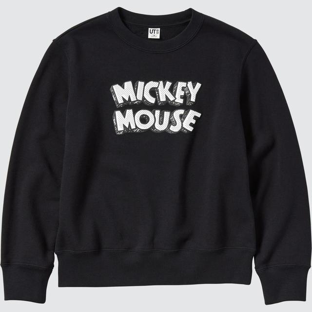 KIDS モノクローム ミッキーマウス アート バイ ジョシュア・ヴィーダス スウェットシャツ（長袖）