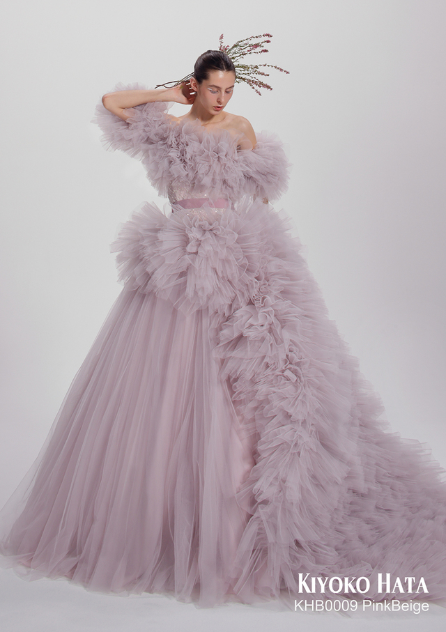 「KIYOKO HATA」新作ウェディングドレス KHB0009_PinkBeige