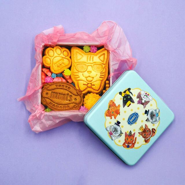 「mmts クッキー中缶（ミントグリーン缶）」＜3,888円 ＞『mmts 』と『NEKO LAB』のコラボクッキー缶 第二弾が数量限定で登場】