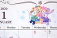 2020年ダッフィー&フレンズのカレンダー（壁掛けタイプ）