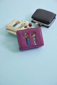 【PEZ×ear PAPILLONNER 】「本革/コラボ三つ折りがま口財布」￥17,600／カード、お札、小銭をコンパクトに収納できる財布