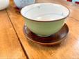 【ニトリ　煎茶湯呑み　緑釉(リョクユウ)】上品な色合いと控えめな柄が大人気