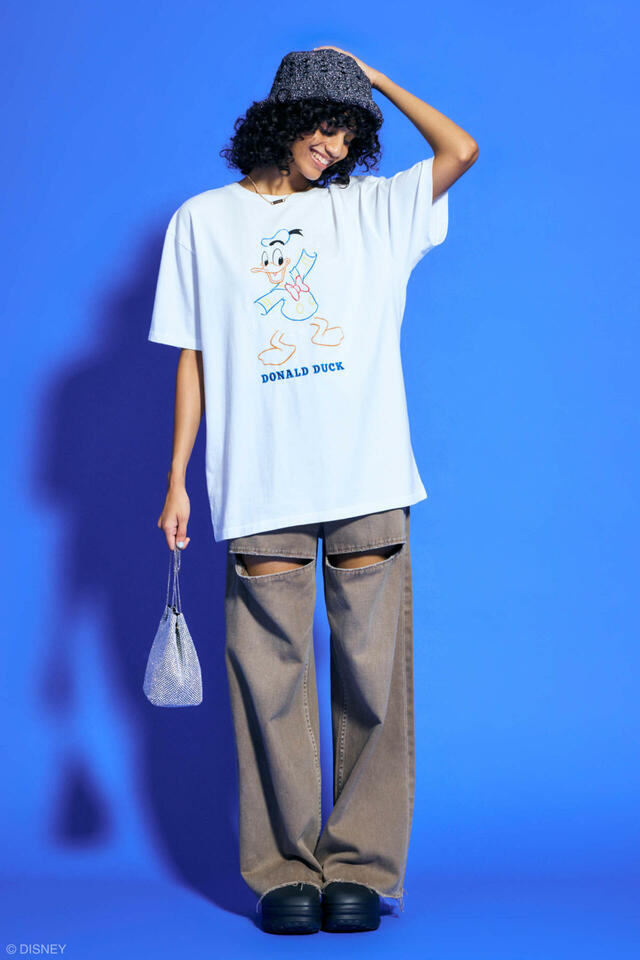 MD OVERSIZED Tシャツ ￥7,480｜MOUSSYディズニー「ドナルドダック」コレクション