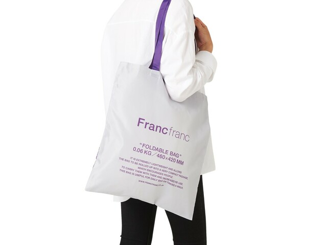Francfranc「エルン エコバッグ ロゴ グレー」1,300円（税込）