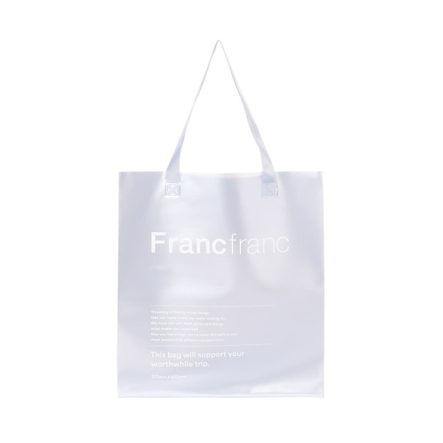 「クリア トートバッグ」パール ブルー