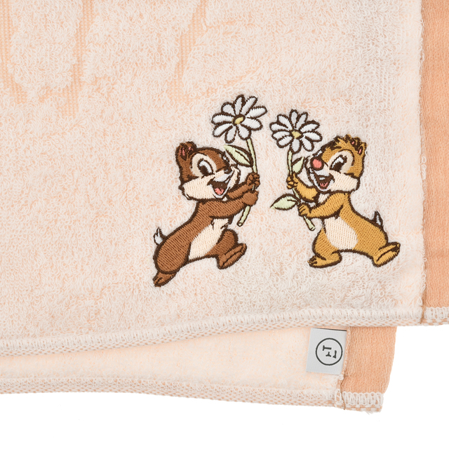 【FOOD TEXTILE】チップ＆デール フェイスタオル オレンジ Chip＆Dale FOOD TEXTILE　©Disney