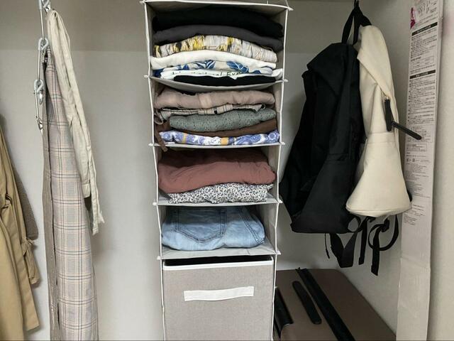 【ニトリ　クローゼット収納】中段は使用頻度の高いものを入れて使いやすく