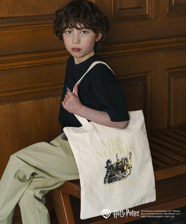 【GLOBAL WORK×ハリー・ポッター】Harry PotterキャンバストートBAG/キッズ　ナチュラル（MRS NORRIS）2,490円（税込）
