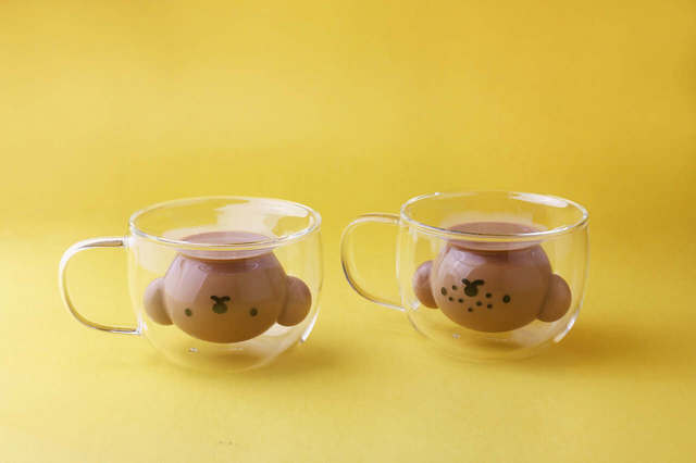 ミッフィーシリーズ「ボリス」と「バーバラ」ダブルウォールグラス　マグタイプ