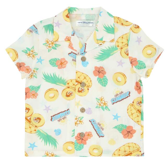 ベビーアロハシャツ 3,600円|夏の東京ディズニーリゾート「Hello Hello SUMMER!」グッズ|販売店舗:東京ディズニーランド「グランドエンポーリアム」、東京ディズニーシー「タワー・オブ・テラー・メモラビリア」|発売日:2026年6月11日(木)