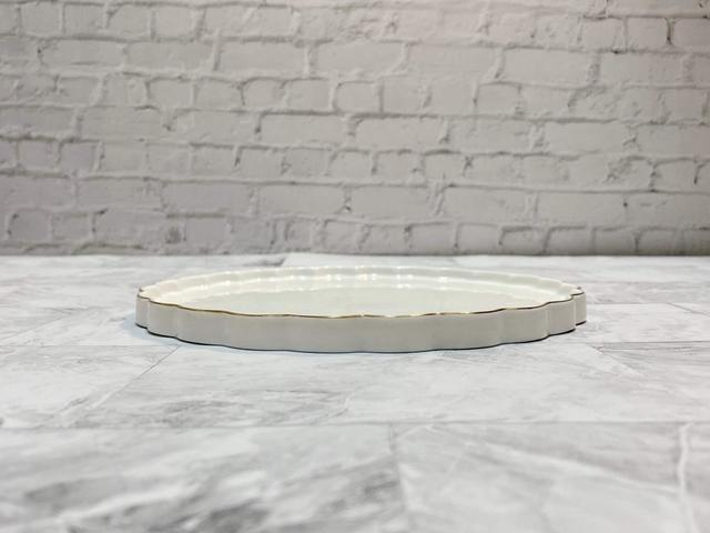 【Francfranc(フランフラン)】パステルスカラップ プレート M ホワイト/税込1,200円