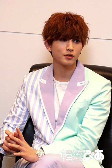 U-KISSの「韓流ぴあ」取材の様子　キソプ