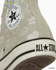 【CONVERSE×可哀想に！コラボシューズ／ALL STAR PT HI/KAWAISOUNI!】アッパー全体にキャラクターとオールスターがコラージュされています