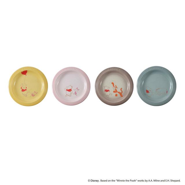 ル・クルーゼ くまのプーさん/レジェ・プレート 18cm(4枚入り) ¥15,400