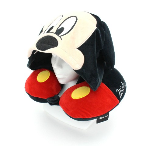 【ディズニー】フード付きネックピロー抗菌（ミッキーマウス）