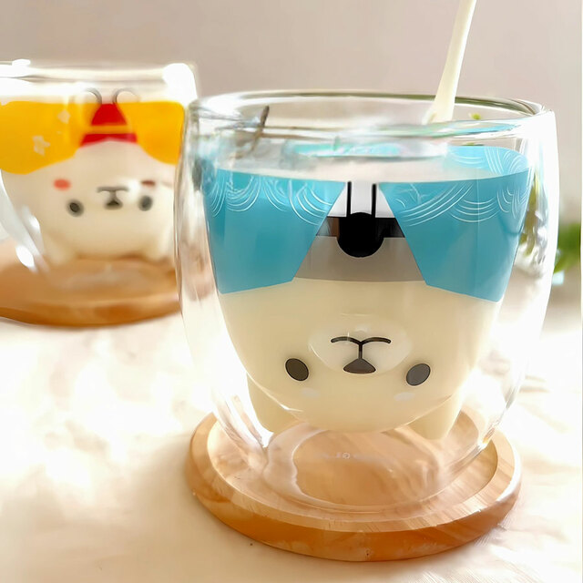 【グッドグラス】「和服しば犬」ダブルウォールグラス