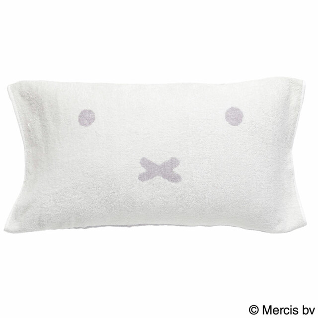 「のびのび枕カバー ミッフィー お花（グレー）」1,980円（税込）