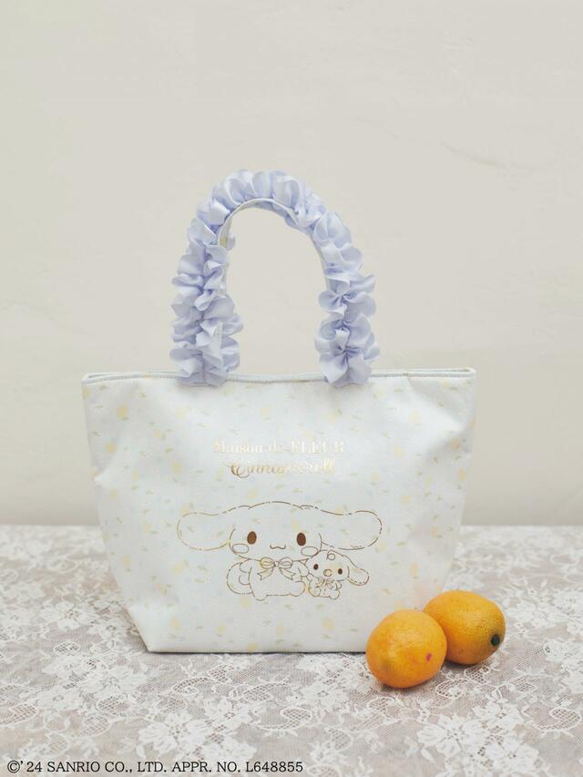 シナモロール　フリルハンドルトートバッグ  カラー：Blue  価格：¥6,000
