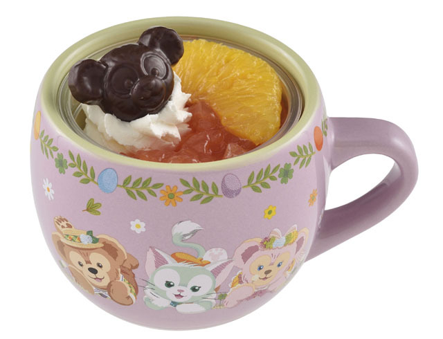 オレンジムース、スーベニアカップ付き／東京ディズニーシー「ダッフィーのイースター・フェア」©Disney