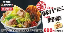 豚ハラミのスタミナ炒めとチキンソースカツ丼