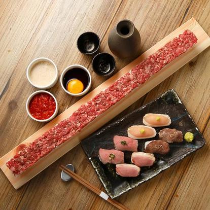 激安 ロングユッケ 肉炙り寿司 食べ放題1000円 飲み放題付き神コスパセット うまい肉